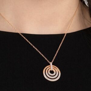 NEW Swarovski Rose-Gold Pendant with Chain